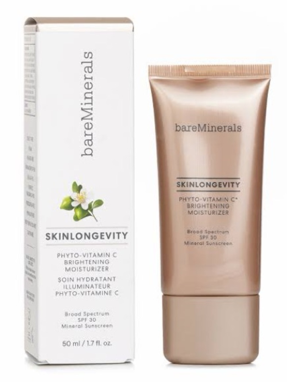 bareMinerals Skinlongevity Phyto-Vitamin C Brightening Moisturizer SPF 30 - NIB